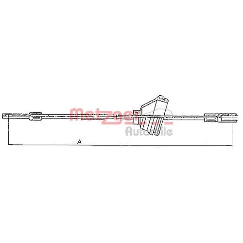 Ťažné lanko parkovacej brzdy METZGER 10.818