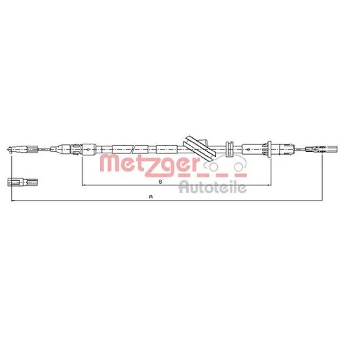 Ťažné lanko parkovacej brzdy METZGER 10.9444