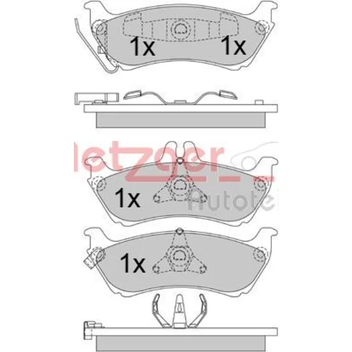 Sada brzdových platničiek kotúčovej brzdy METZGER 1170339