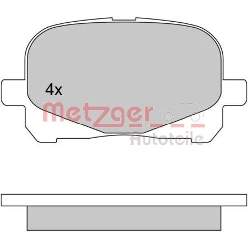 Sada brzdových platničiek kotúčovej brzdy METZGER 1170495