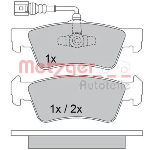 Sada brzdových platničiek kotúčovej brzdy METZGER 1170560 - obr. 2
