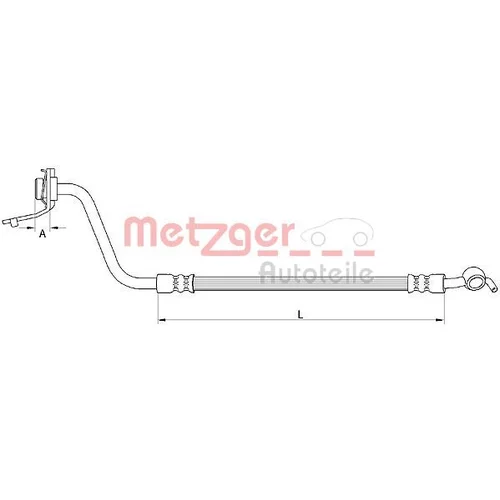 Brzdová hadica METZGER 4111056