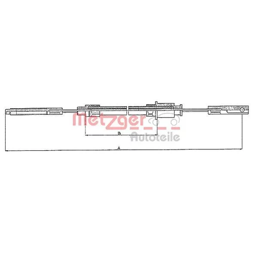 Ťažné lanko parkovacej brzdy METZGER 10.468