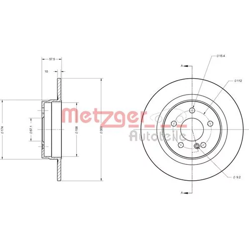 Brzdový kotúč METZGER 6110209