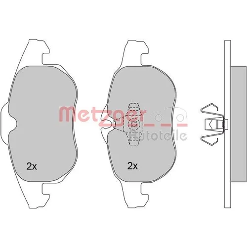 Sada brzdových platničiek kotúčovej brzdy METZGER 1170100