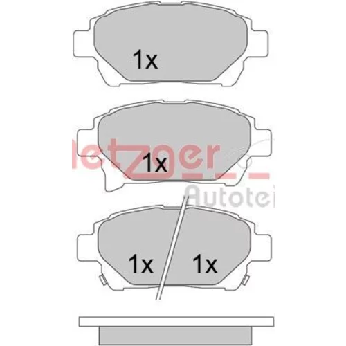 Sada brzdových platničiek kotúčovej brzdy METZGER 1170586