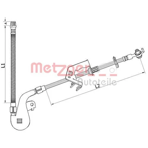 Brzdová hadica METZGER 4110928
