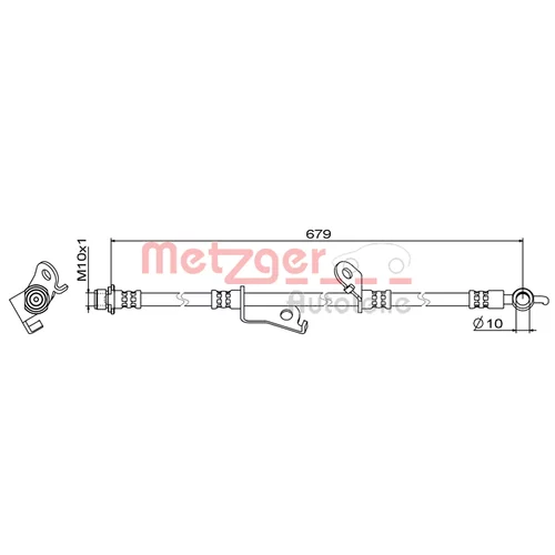 Brzdová hadica METZGER 4111887