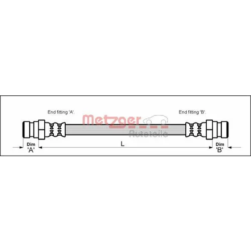 Brzdová hadica 4114010 /METZGER/