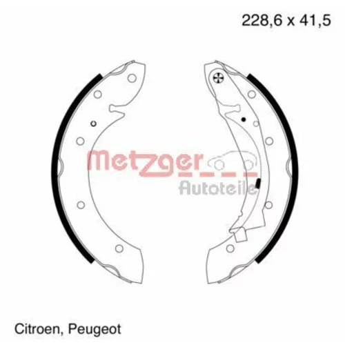 Sada brzdových čeľustí METZGER MG 641