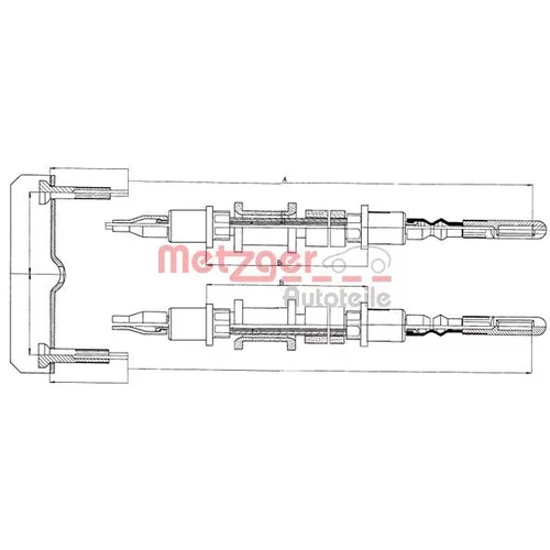 Ťažné lanko parkovacej brzdy METZGER 11.5821