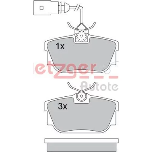 Sada brzdových platničiek kotúčovej brzdy METZGER 1170109