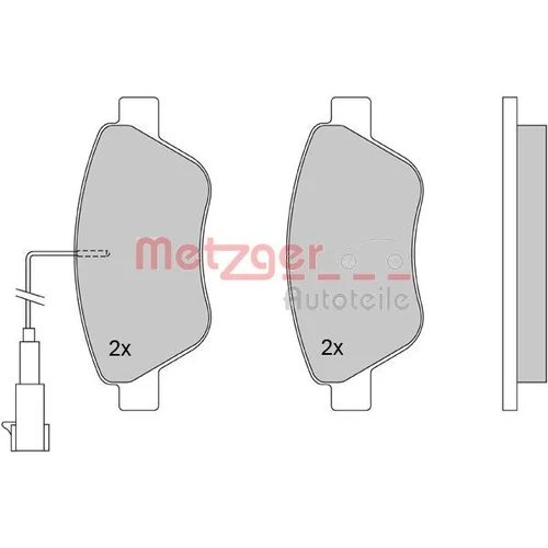 Sada brzdových platničiek kotúčovej brzdy METZGER 1170117