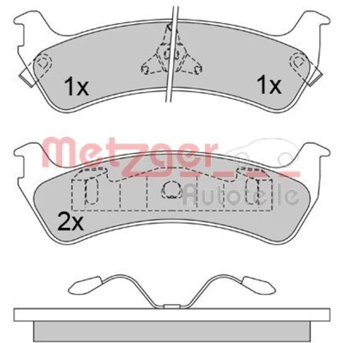 Sada brzdových platničiek kotúčovej brzdy METZGER 1170434