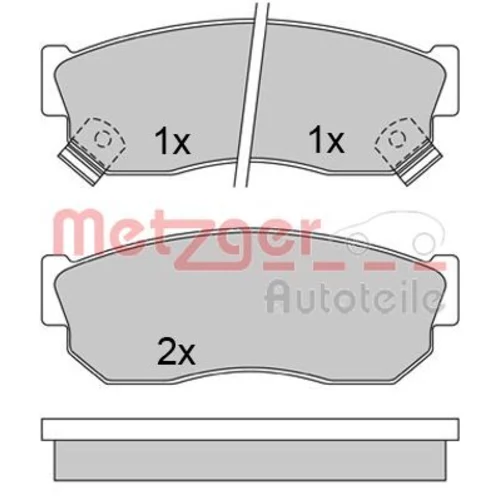 Sada brzdových platničiek kotúčovej brzdy METZGER 1170641