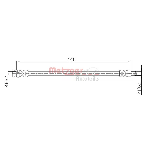 Brzdová hadica 4110106 /METZGER/