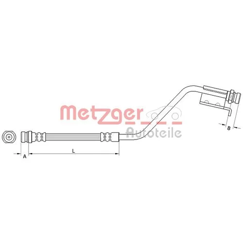 Brzdová hadica 4110825 /METZGER/