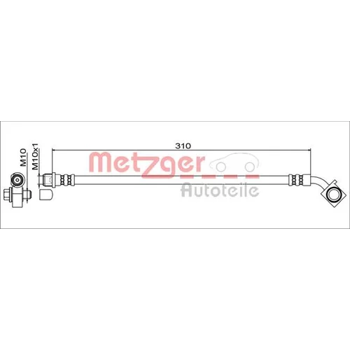 Brzdová hadica METZGER 4111552