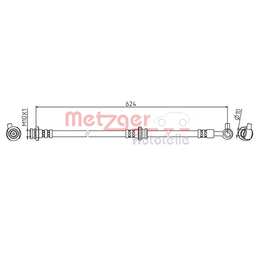 Brzdová hadica METZGER 4111834