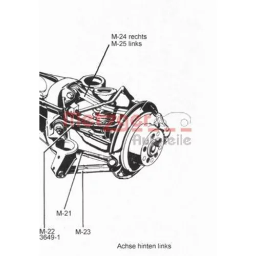 Tyč/Vzpera zavesenia kolies METZGER 53034019 - obr. 1