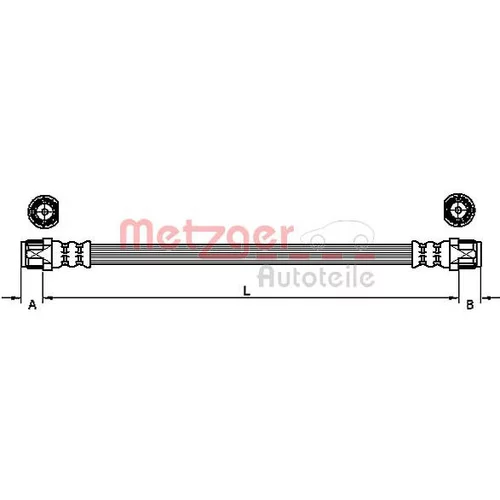 Brzdová hadica METZGER 4110224
