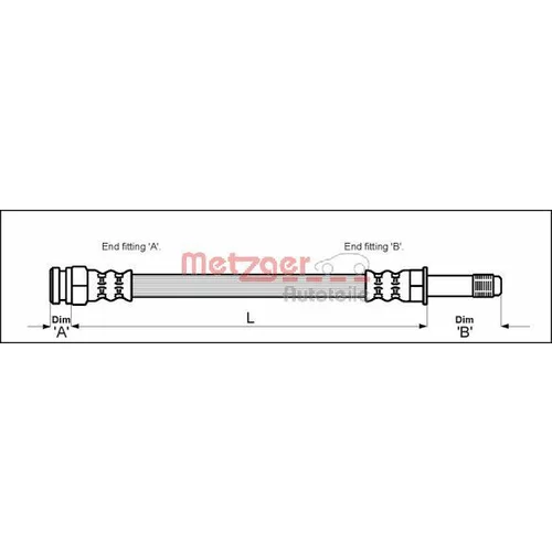 Brzdová hadica METZGER 4112522