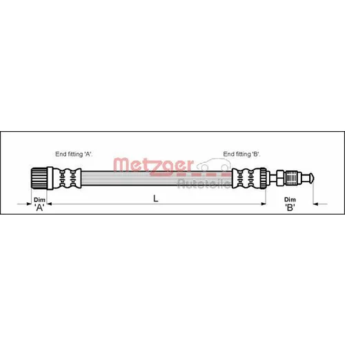 Brzdová hadica METZGER 4113261