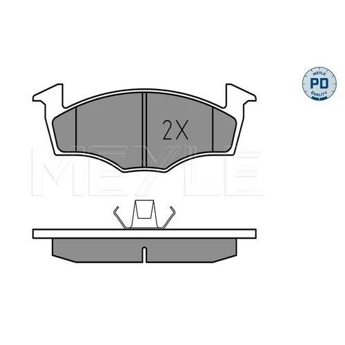 Sada brzdových platničiek kotúčovej brzdy MEYLE 025 218 6619/PD - obr. 1