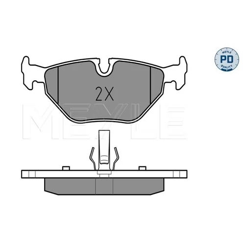 Sada brzdových platničiek kotúčovej brzdy MEYLE 025 219 3417/PD - obr. 1