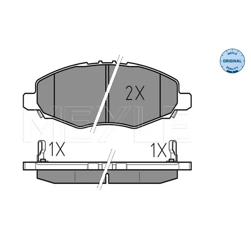 Sada brzdových platničiek kotúčovej brzdy MEYLE 025 245 2316/W - obr. 1