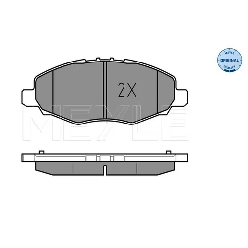 Sada brzdových platničiek kotúčovej brzdy MEYLE 025 245 2316/W - obr. 2