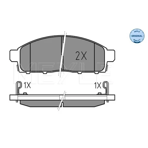 Sada brzdových platničiek kotúčovej brzdy MEYLE 025 245 2916/W - obr. 1