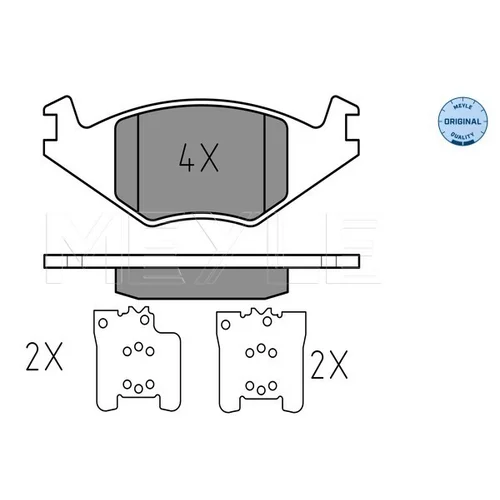 Sada brzdových platničiek kotúčovej brzdy MEYLE 025 208 8917 - obr. 1