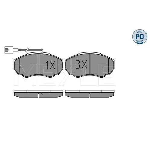 Sada brzdových platničiek kotúčovej brzdy MEYLE 025 239 1719/PD - obr. 1