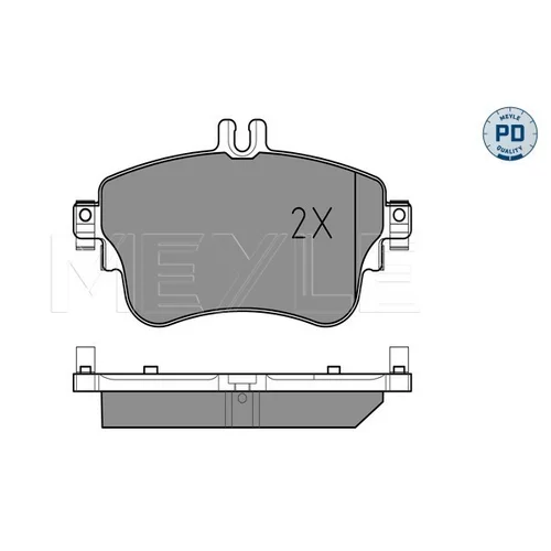 Sada brzdových platničiek kotúčovej brzdy MEYLE 025 253 2619/PD - obr. 2