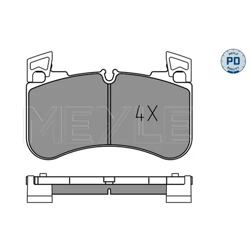 Sada brzdových platničiek kotúčovej brzdy MEYLE 025 205 8117/PD