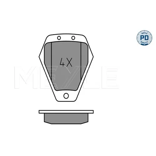 Sada brzdových platničiek kotúčovej brzdy MEYLE 025 214 5418/PD - obr. 2