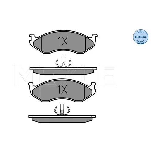 Sada brzdových platničiek kotúčovej brzdy MEYLE 025 218 2217 - obr. 1