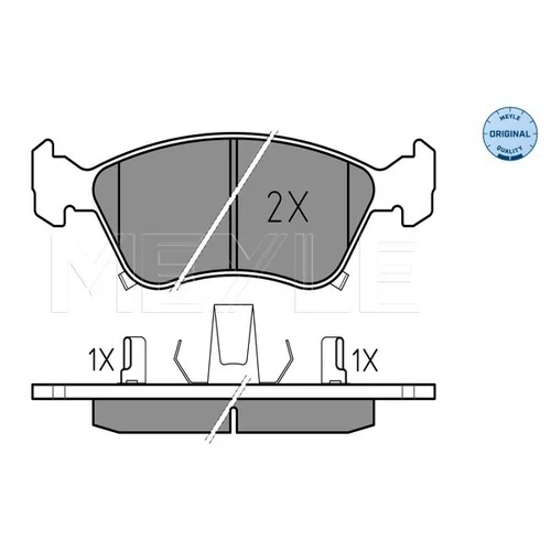 Sada brzdových platničiek kotúčovej brzdy MEYLE 025 219 7617/W - obr. 1