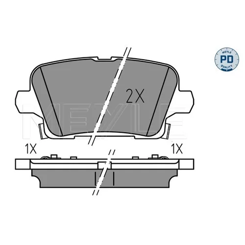Sada brzdových platničiek kotúčovej brzdy MEYLE 025 221 2317/PD