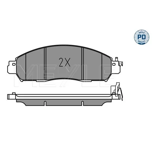 Sada brzdových platničiek kotúčovej brzdy MEYLE 025 224 3917/PD - obr. 1