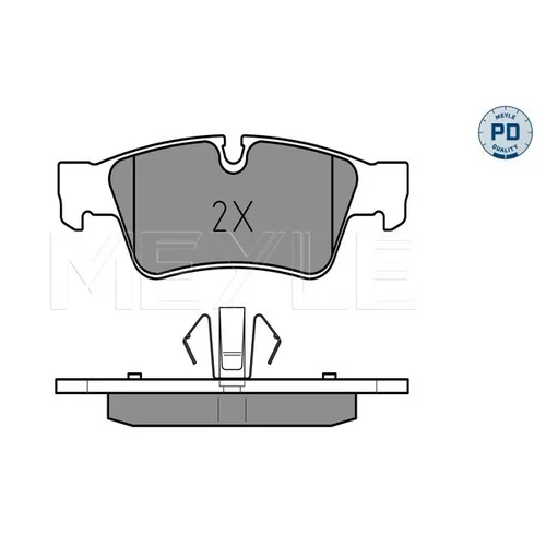 Sada brzdových platničiek kotúčovej brzdy MEYLE 025 239 2318/PD - obr. 1