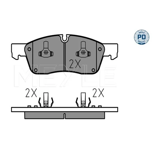 Sada brzdových platničiek kotúčovej brzdy MEYLE 025 251 9021/PD - obr. 1