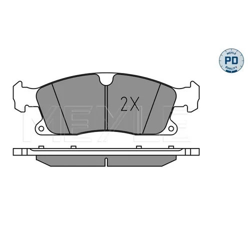 Sada brzdových platničiek kotúčovej brzdy MEYLE 025 251 9219/PD - obr. 1