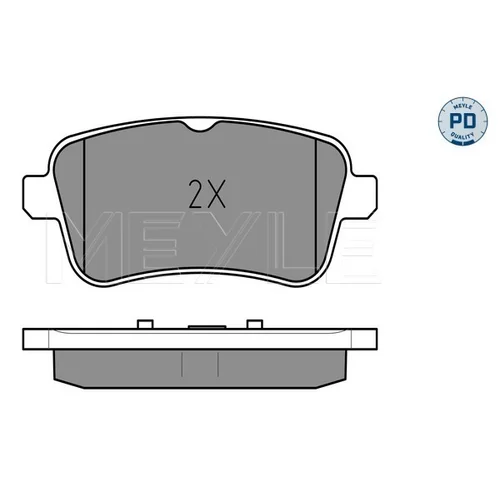 Sada brzdových platničiek kotúčovej brzdy MEYLE 025 252 1516/PD - obr. 2