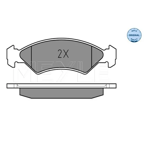 Sada brzdových platničiek kotúčovej brzdy MEYLE 025 208 5717 - obr. 2