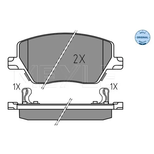 Sada brzdových platničiek kotúčovej brzdy MEYLE 025 223 9719 - obr. 1