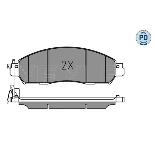 Sada brzdových platničiek kotúčovej brzdy MEYLE 025 224 3917/PD - obr. 2