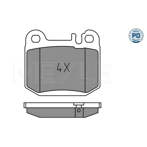 Sada brzdových platničiek kotúčovej brzdy MEYLE 025 231 5715/PD - obr. 1