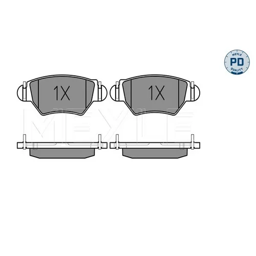 Sada brzdových platničiek kotúčovej brzdy MEYLE 025 232 5817/PD - obr. 2